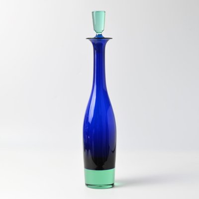 Blue and Green Glass Decanter by Anna Kjaer for Royal Copenhagen, 1990s-IXK-1782544