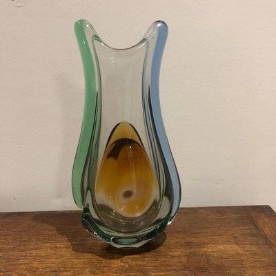 Blue and Green Murano Glass Vase, 1960s-AVC-830124