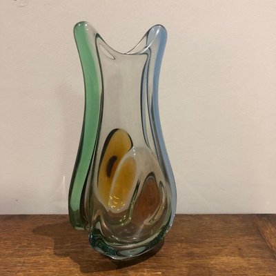 Blue and Green Murano Glass Vase, 1960s-AVC-830124