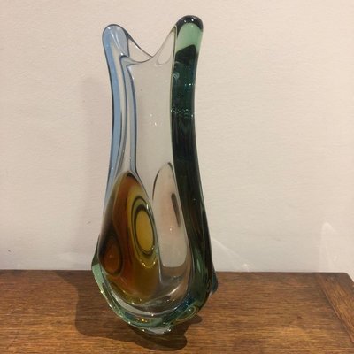 Blue and Green Murano Glass Vase, 1960s-AVC-830124