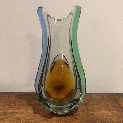 Blue and Green Murano Glass Vase, 1960s-AVC-830124