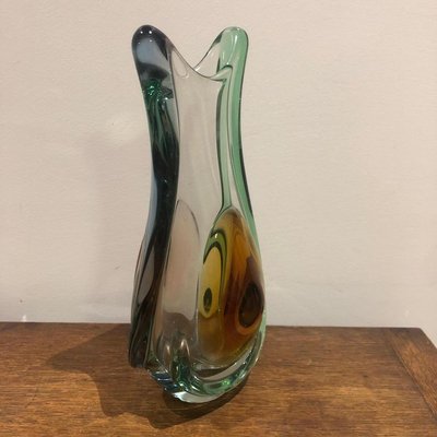 Blue and Green Murano Glass Vase, 1960s-AVC-830124