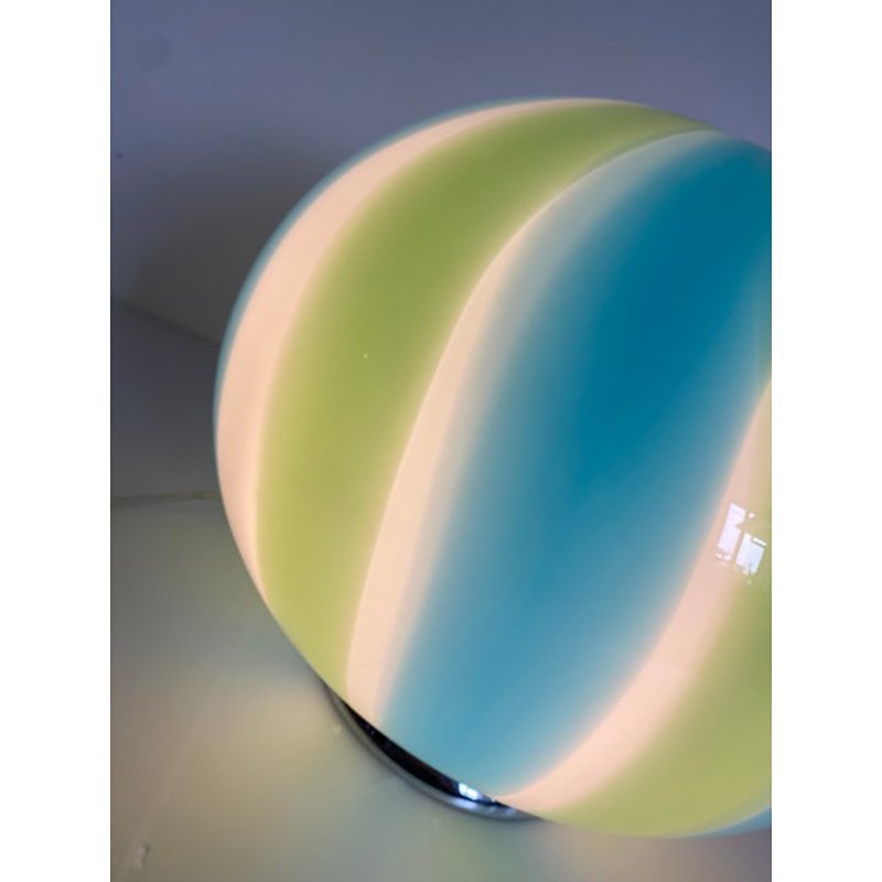 Blue and Green Sphere Table Lamp in Murano Glass by Simoeng