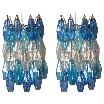 Blue and Light Blue Poliedri Sconces, Set of 2-MBH-1052813