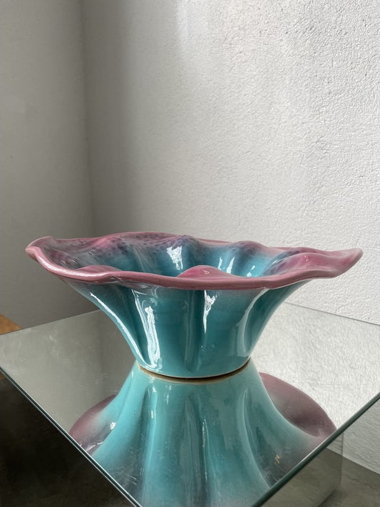 Blue and Pink Ceramic Dish, 1970s