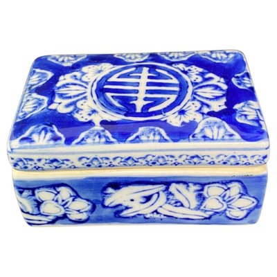 Blue and White Porcelain Ink Writing Jewerly Box, 1900-BXG-1812704