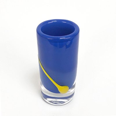 Blue and Yellow Glass Vase from Strömbergshyttan-JDR-1125457