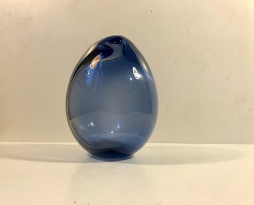 Blue Art Glass Vase by Per Lütken for Holmegaard, 1960s-LCR-550578