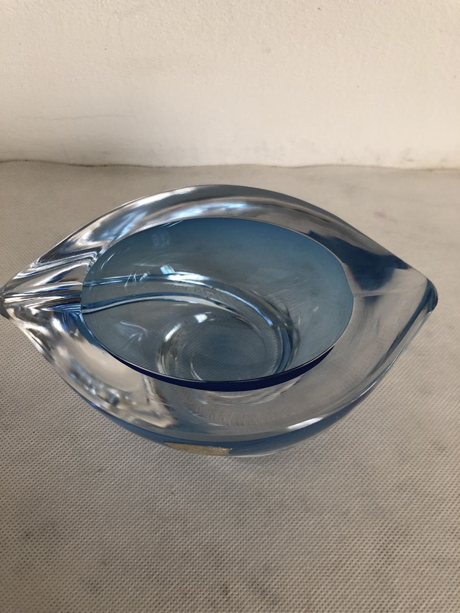 Blue Ashtray from Val St Lambert