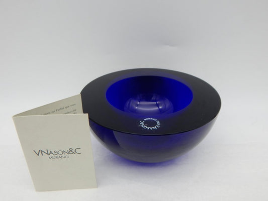 Blue Ashtray in Murano Glass by Carlo Nason, 1980