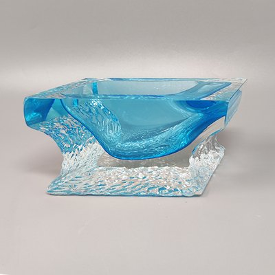 Blue Ashtray or Vide Poche by Flavio Poli for Seguso, 1960s-QGR-1438460