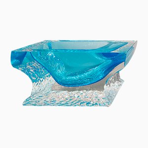 Blue Ashtray or Vide Poche by Flavio Poli for Seguso, 1960s-QGR-1438460