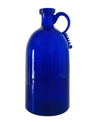 Blue Bottle with Profiled & Polished Edge Attributed to Vittorio Zecchin for A.VE.M, 1940s-TKI-674212