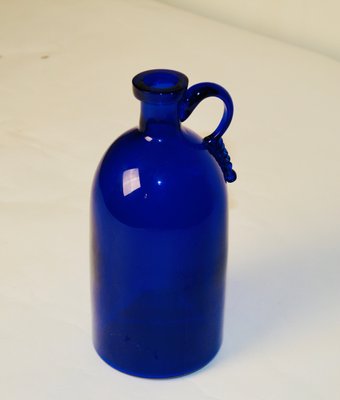 Blue Bottle with Profiled & Polished Edge Attributed to Vittorio Zecchin for A.VE.M, 1940s-TKI-674212