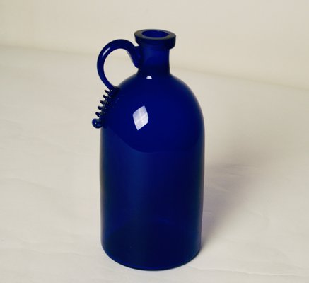 Blue Bottle with Profiled & Polished Edge Attributed to Vittorio Zecchin for A.VE.M, 1940s-TKI-674212