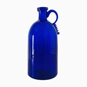 Blue Bottle with Profiled & Polished Edge Attributed to Vittorio Zecchin for A.VE.M, 1940s-TKI-674212