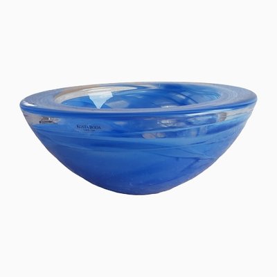 Blue Bowl and Centerpiece by Anna Ehrner for Kosta Boda, 1990s-QDP-1295712