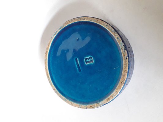 Blue Ceramic Ashtray by Aldo Londi for Bitossi, 1960s-XUQ-1451133