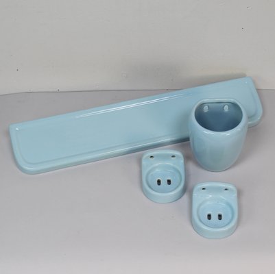 Blue Ceramic Bath Applique Game, Set of 4-NE-1362331