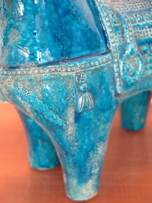 Blue Ceramic Horse Sculpture by Aldo Londi for Bitossi Fiorentino, 1960-CC-1768706