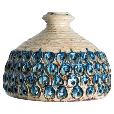 Blue Ceramic Pendant Light, Denmark, 1970-VDW-1756136