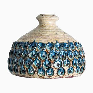 Blue Ceramic Pendant Light, Denmark, 1970-VDW-1756136