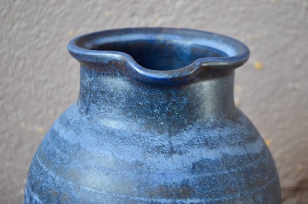 Blue Ceramic Pitcher Vase with Flow by Töpfer Julchen-AIU-2017258