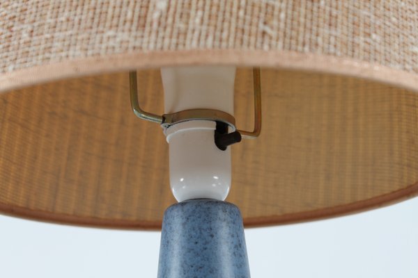 Blue Ceramic Table Lamp by Einar Johansen for Søholm, 1960s-QQ-2035764