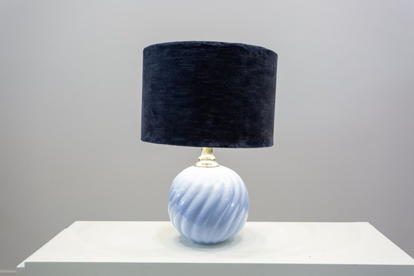 Blue Ceramic Table Lamps, 1970s, Set of 2-UJE-1290691