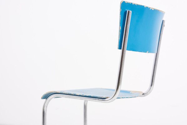 Blue Chairs from Mucke Melder, Germany, 1930s, Set of 4-SFD-824963