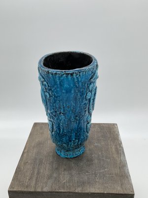 Blue Chamotte Ceramic Vase by Charlotte Hamilton for Rörstrand-ZQM-1259649