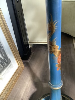 Blue Chinoiserie Floor Lamp, 1950s-DVX-715598