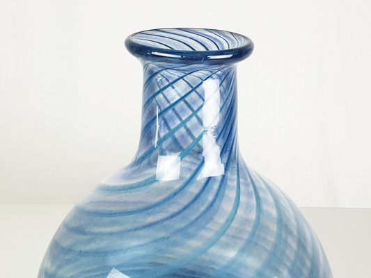 Blue & Clear Murano Glass Vase from Barovier & Toso, 1960s-RD-1780769