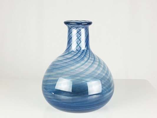 Blue & Clear Murano Glass Vase from Barovier & Toso, 1960s-RD-1780769