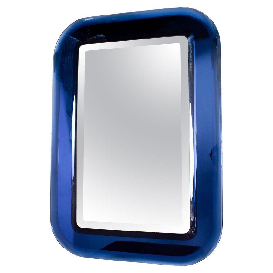 Blue-Colored Mirror Attributed to Max Ingrand