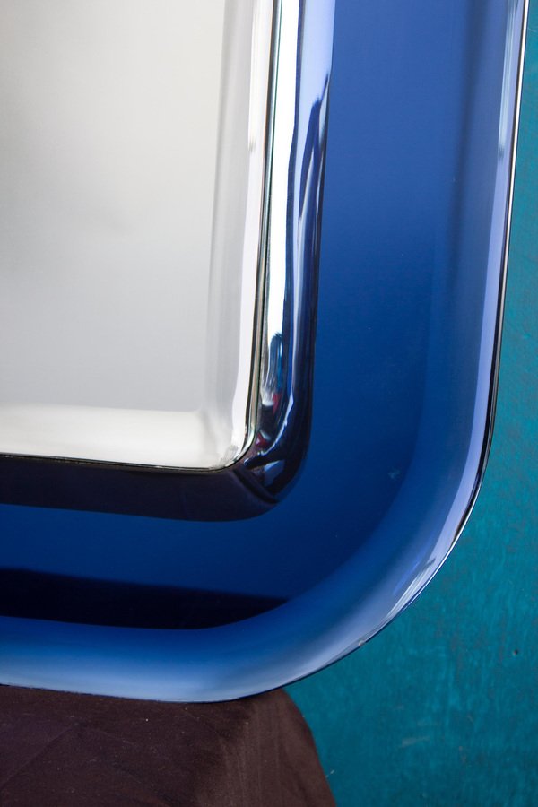 Blue-Colored Mirror Attributed to Max Ingrand