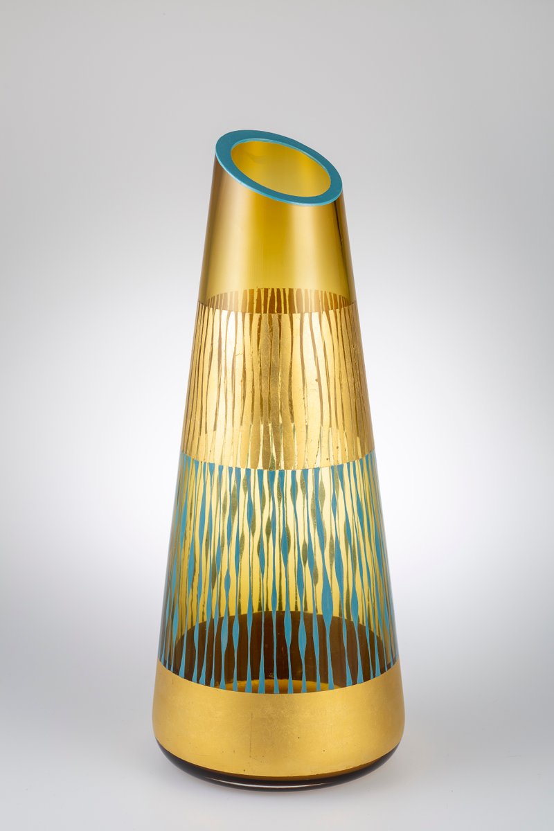 Blue Conical Vase by Nicoletta de Grandis