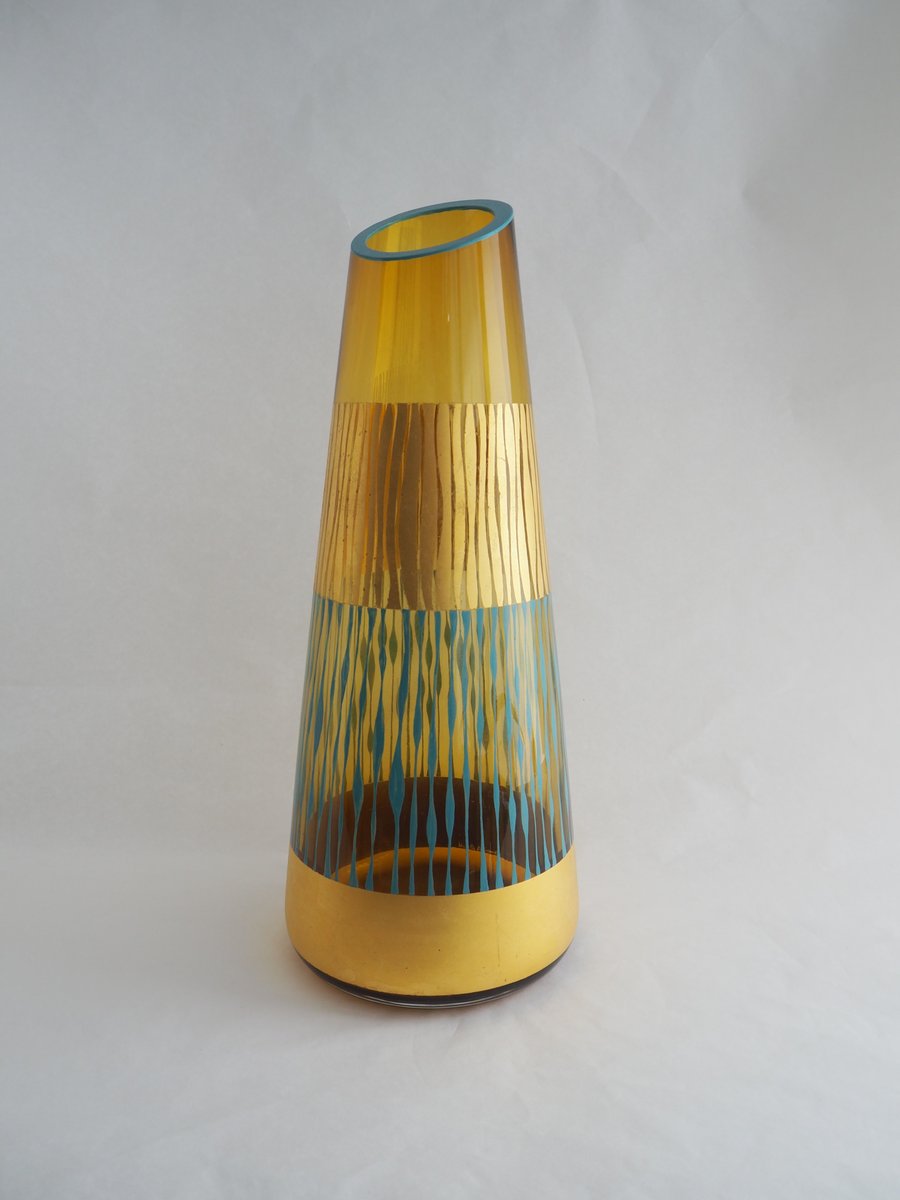 Blue Conical Vase by Nicoletta de Grandis