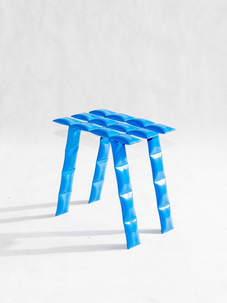 Blue Cosmic Stool by Metis Design Studio