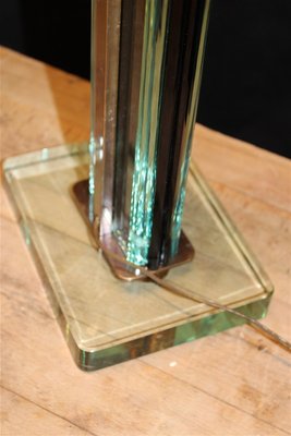 Blue Crystal & Brass Table Lamp by Pietro Chiesa for Fontana Arte, 1950s-EH-950948