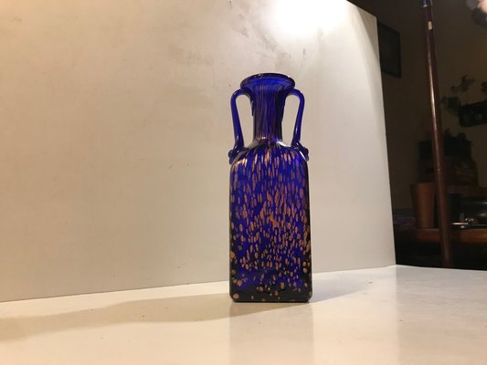 Blue Crystal Vase with Rose Gold Speckles from Joska, 1970s-LCR-824454