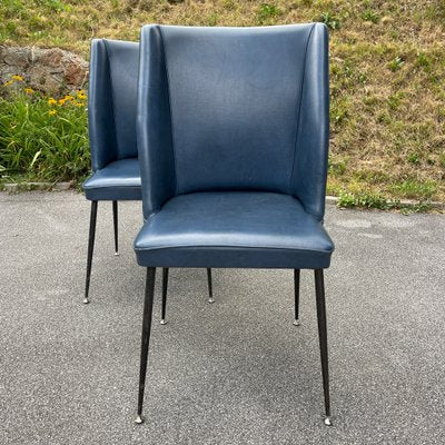 Blue Dining Chairs, Italy, 1950s, Set of 2-WQC-1374392