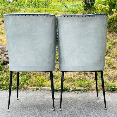 Blue Dining Chairs, Italy, 1950s, Set of 2-WQC-1374392