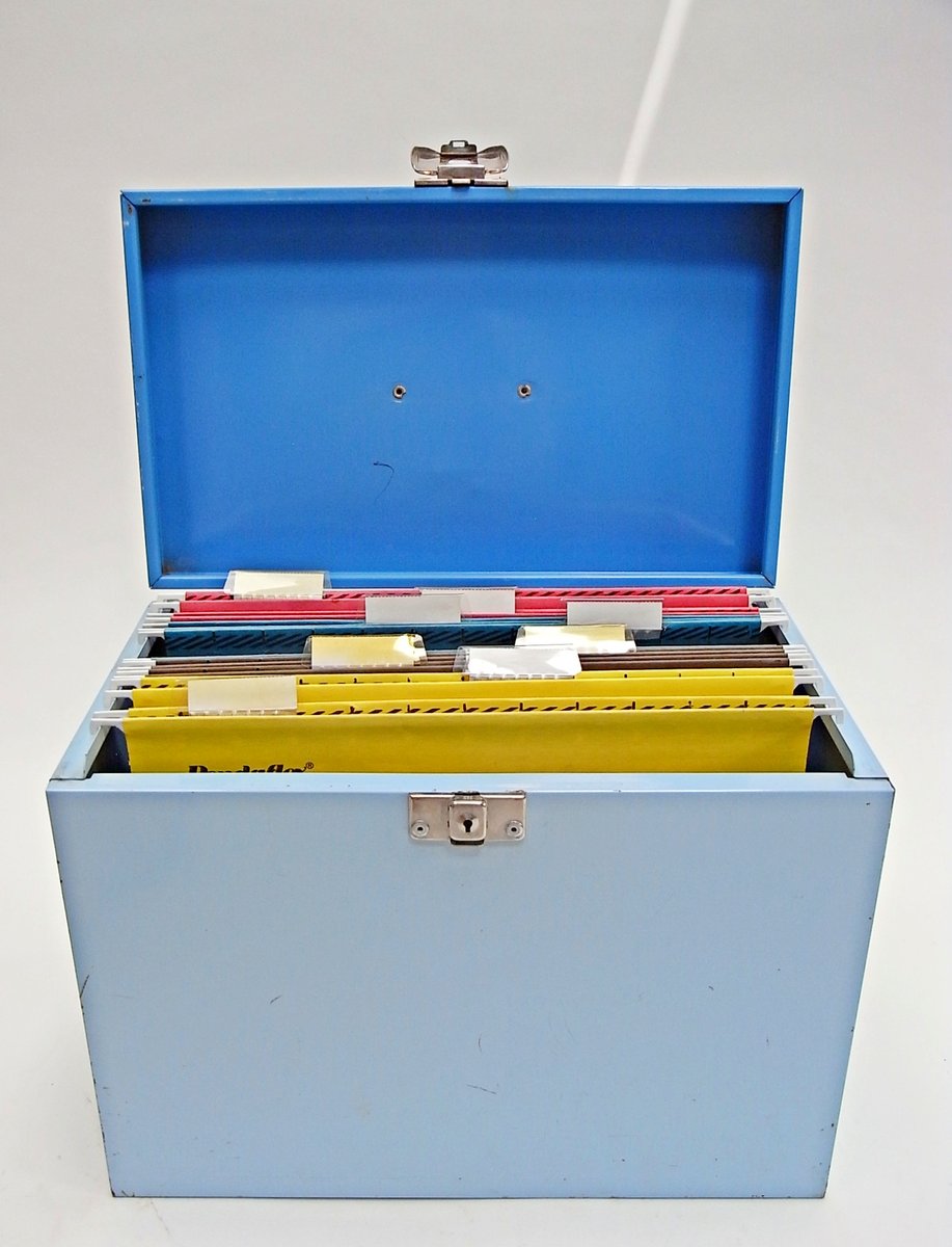 Blue Document Box in Coloured Metal Sheet