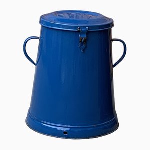 Blue Enamel Bin, 1950s-OXJ-1705008