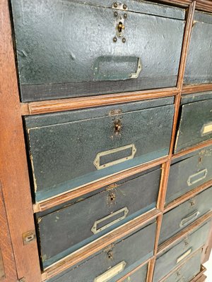 Blue Filing Cabinet in Oak-ZCH-1806754