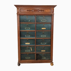 Blue Filing Cabinet in Oak-ZCH-1806754