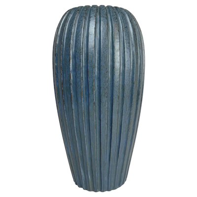 Blue Floor Vase by Vicke Lindstrand, 1950s, Sweden-UYK-935023