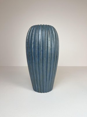 Blue Floor Vase by Vicke Lindstrand, 1950s, Sweden-UYK-935023