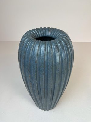 Blue Floor Vase by Vicke Lindstrand, 1950s, Sweden-UYK-935023